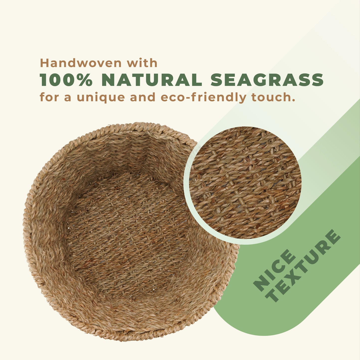 2-Pack Seagrass Waste Baskets