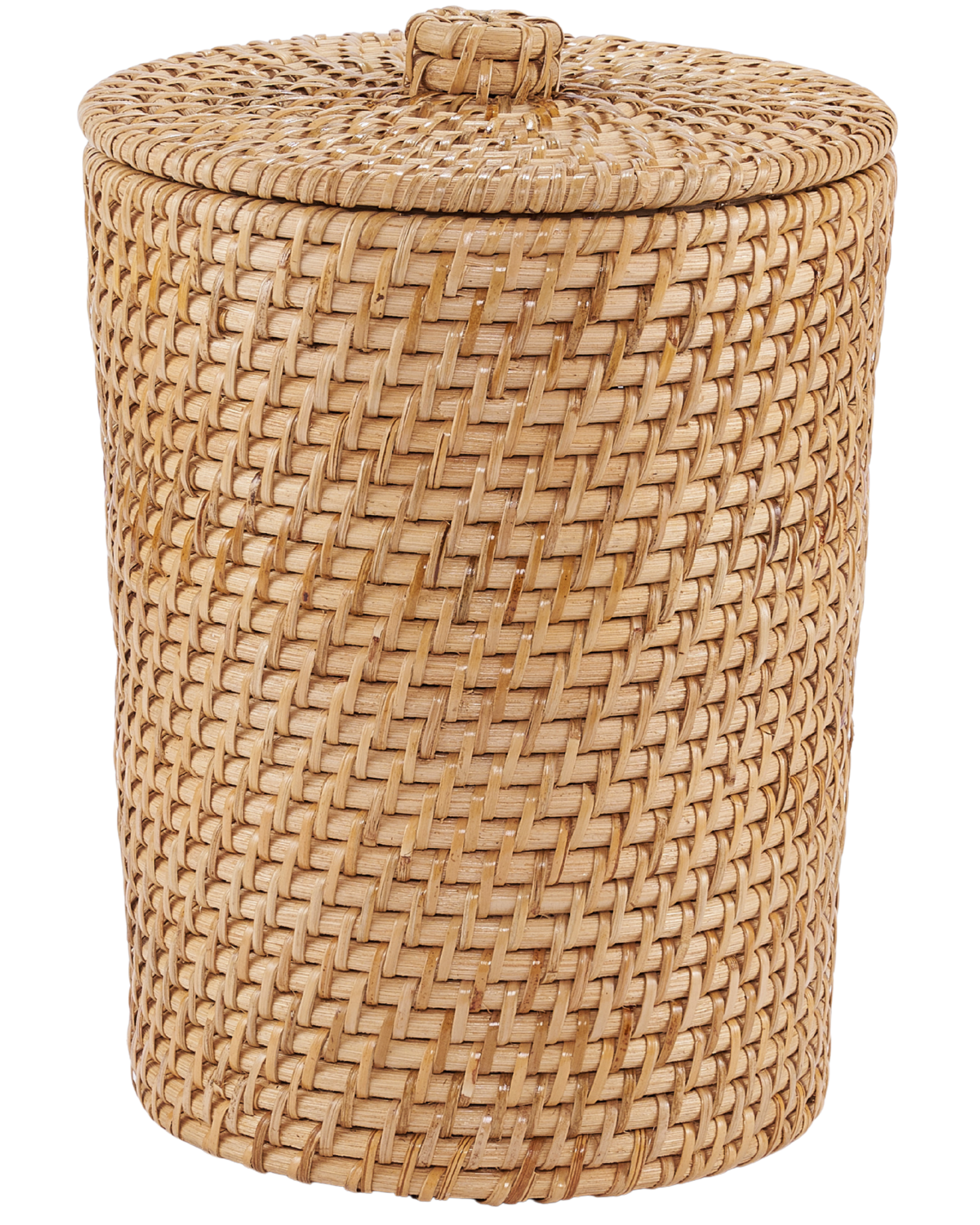 Wicker Trash Can with Liner and Lid