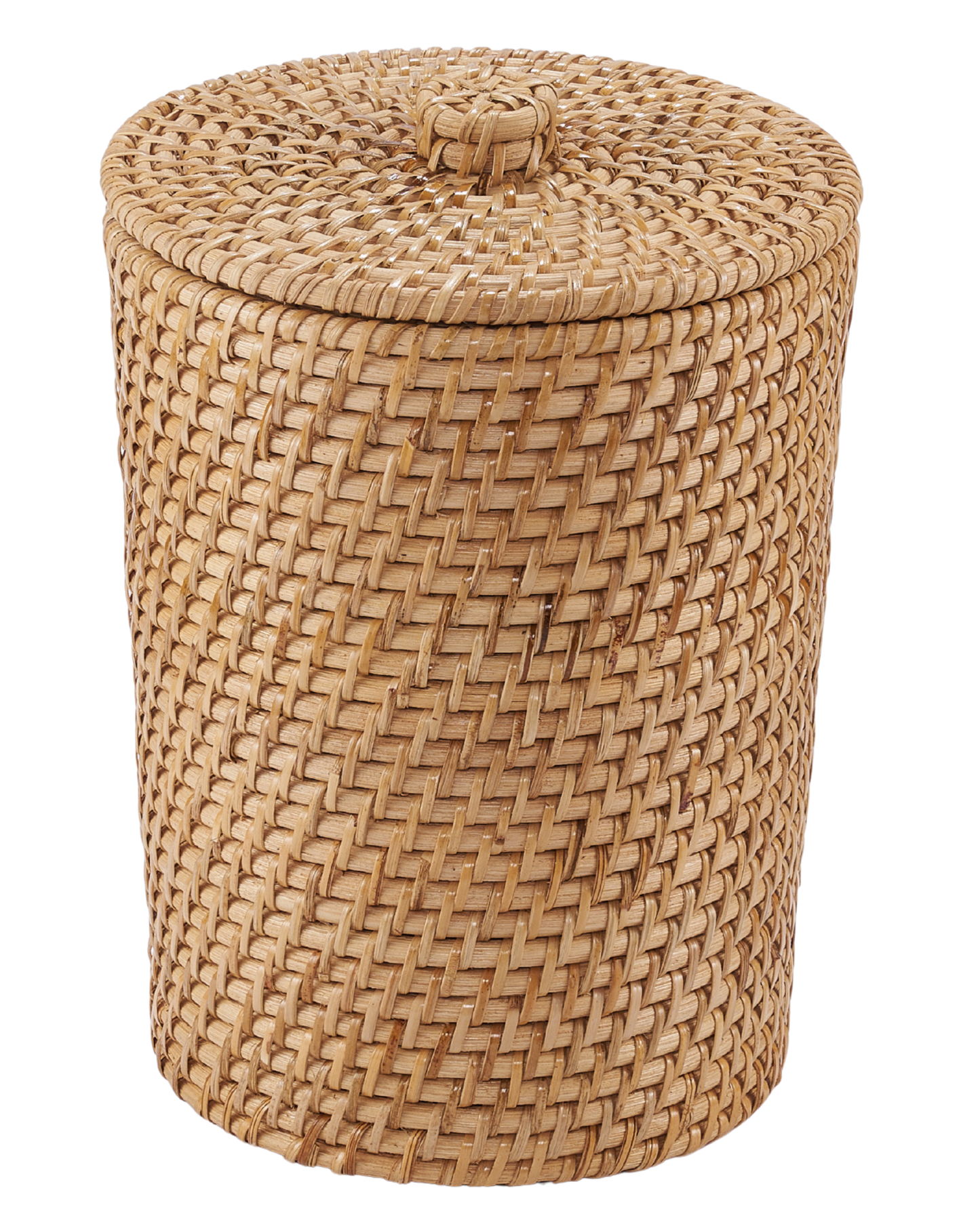 Wicker Trash Can with Liner and Lid