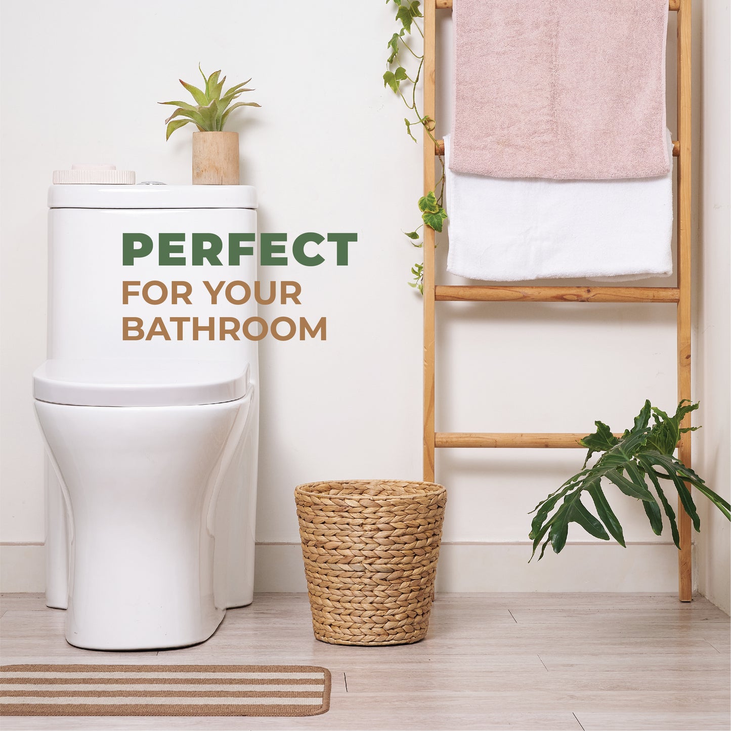 2-Pack Wicker Trash Cans  for Bathroom