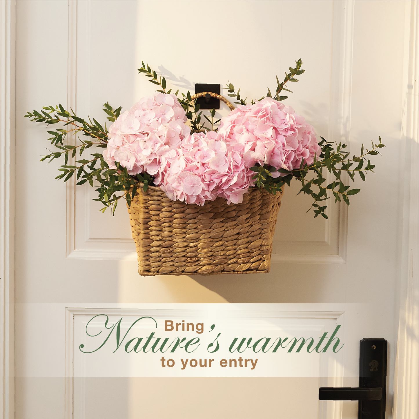 Set of 2 Wicker Hanging Basket for Organizing