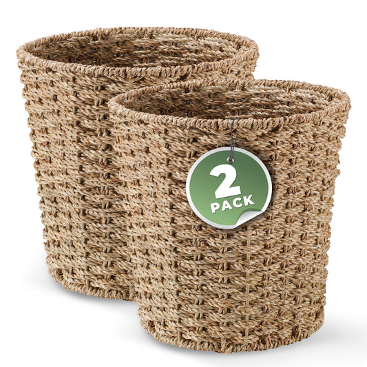 2-Pack Seagrass Waste Baskets