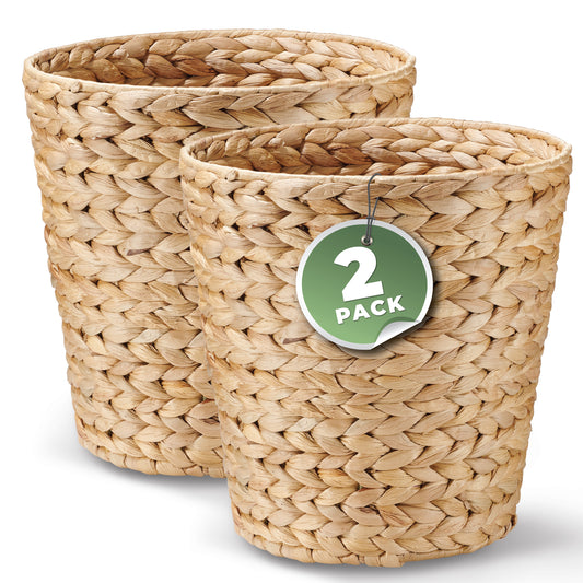 2-Pack Wicker Trash Cans  for Bathroom