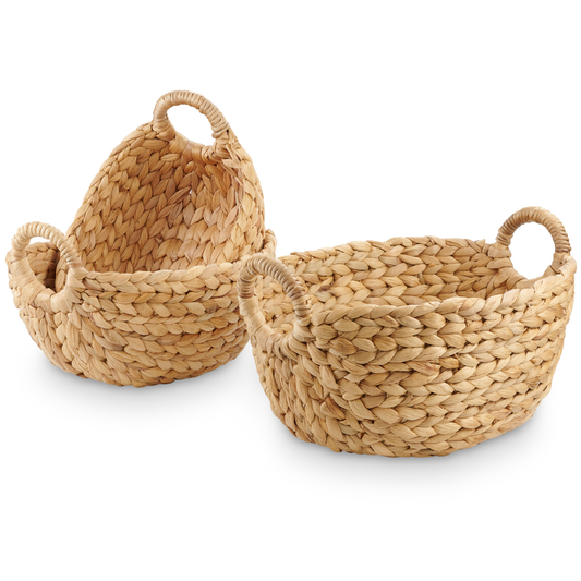 Set of 3 Wicker Storage Baskets for Organizing