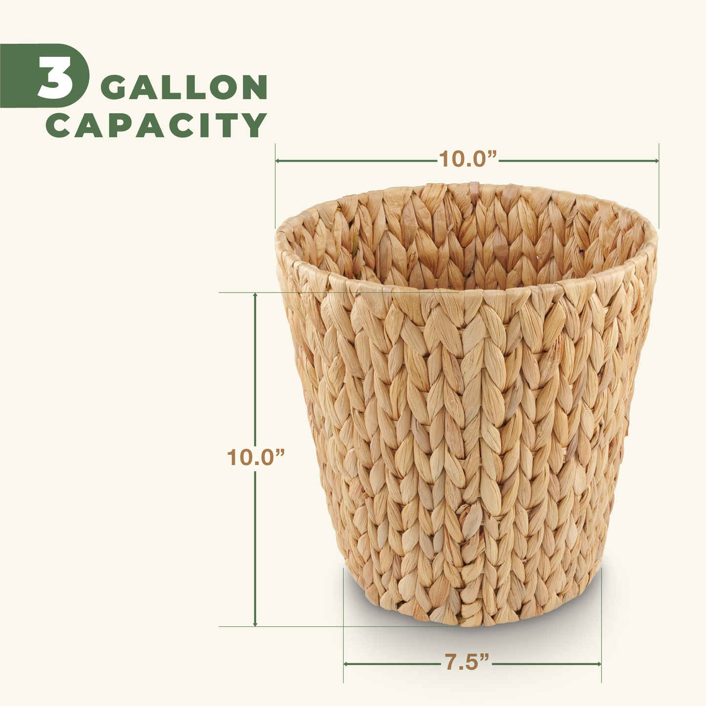 2-Pack Wicker Trash Can for Bathrooms