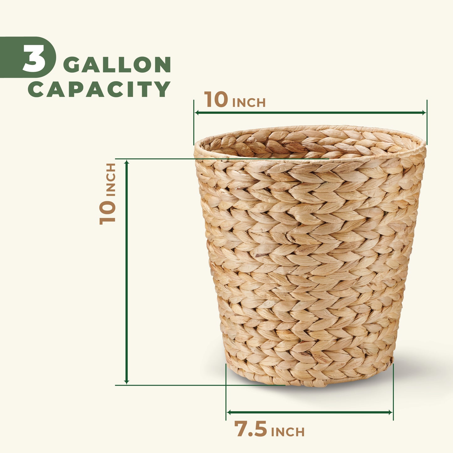 2-Pack Wicker Trash Cans  for Bathroom