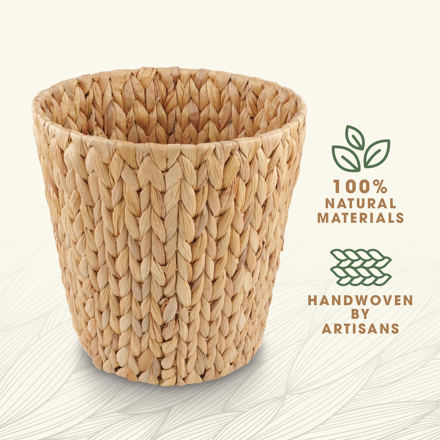2-Pack Wicker Trash Can for Bathrooms